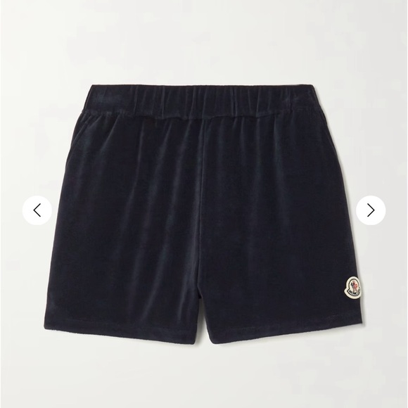 Authentic MONCLER Cotton-blend terry shorts - Picture 1 of 10